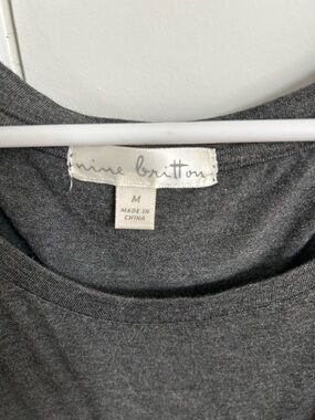 nine britton Gray Short Sleeve Tee